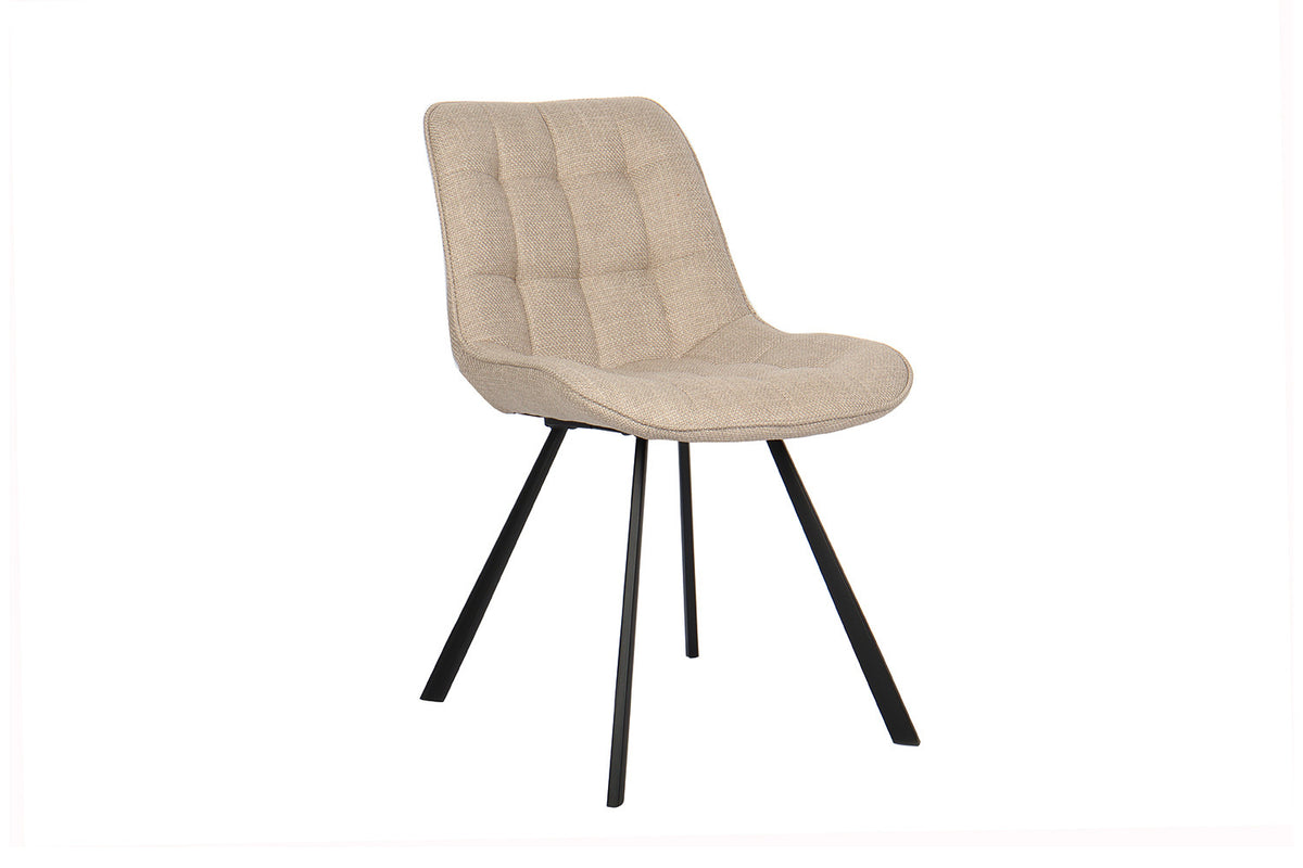 Stoel Ariba Stof Beige/Lichtgrijs – aanzicht 4