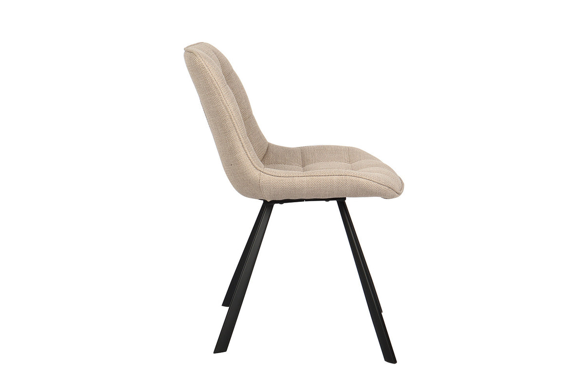 Stoel Ariba Stof Beige/Lichtgrijs – aanzicht 5