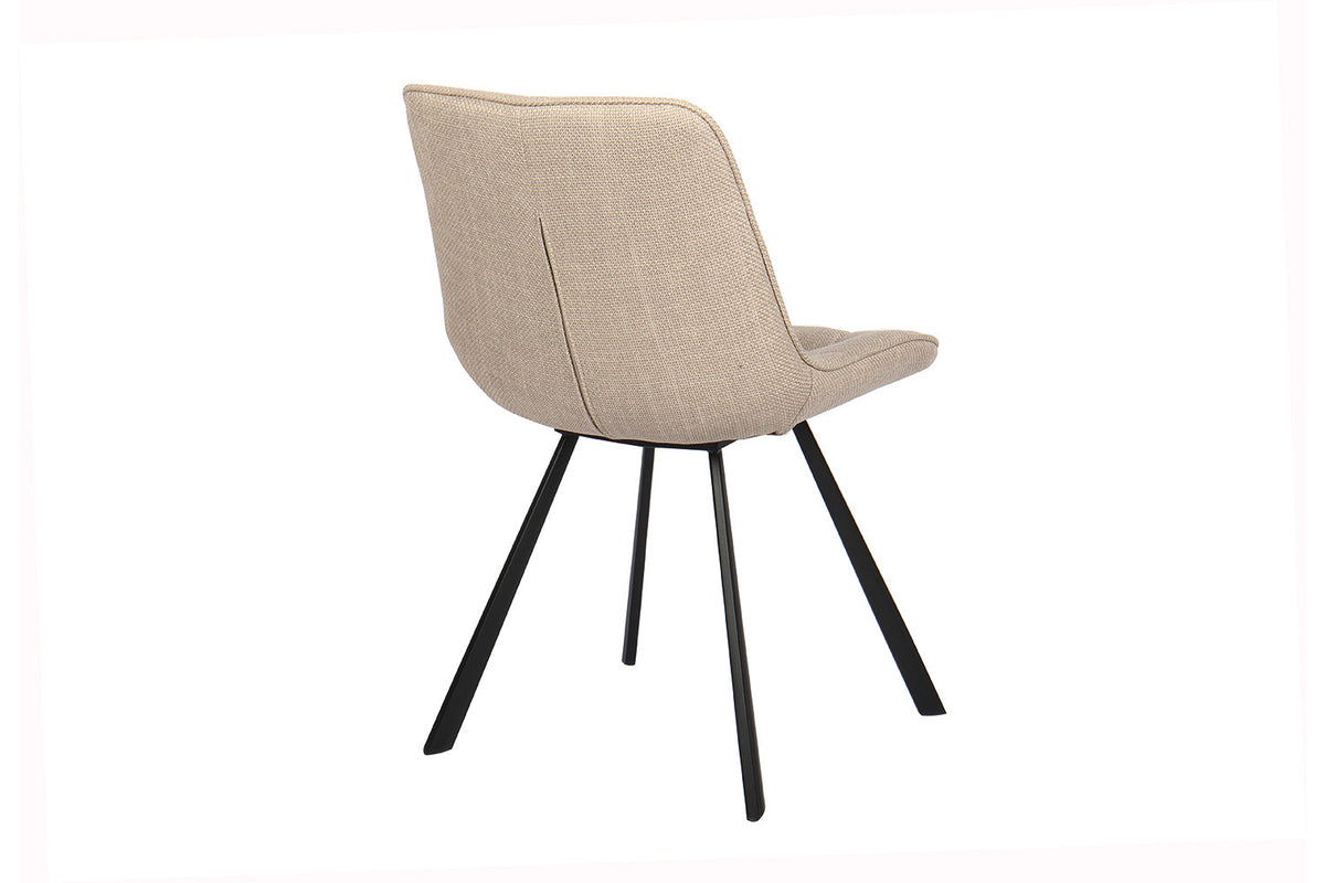 Stoel Ariba Stof Beige/Lichtgrijs – aanzicht 6