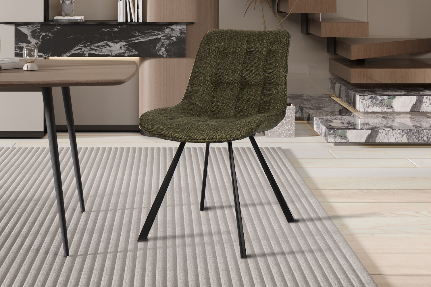 SALE - Stoel 'Ariba' Stof Ote Montego 350 Groen - afbeelding 2