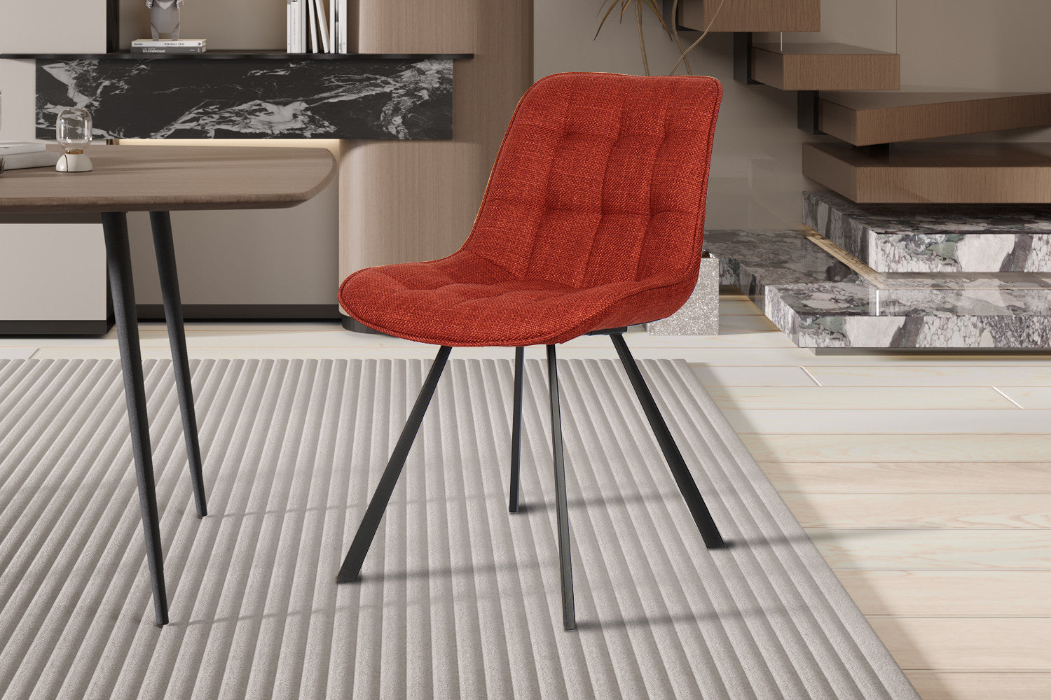 SALE - Stoel 'Ariba' Stof Ote Montego 253 Rood - afbeelding 2