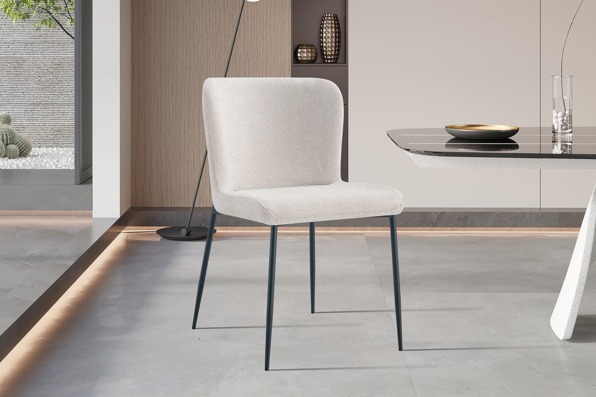 Stoel Lisa Stof Beige – aanzicht 2