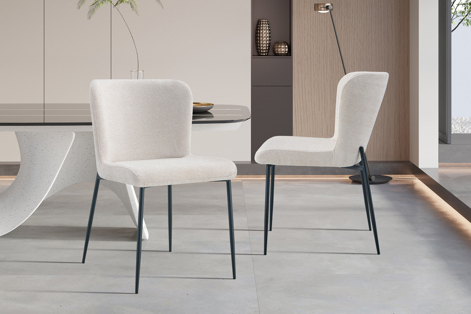 Stoel 'Lisa' Stof Fabb Raven 24 Beige – Rousseau 9035-11