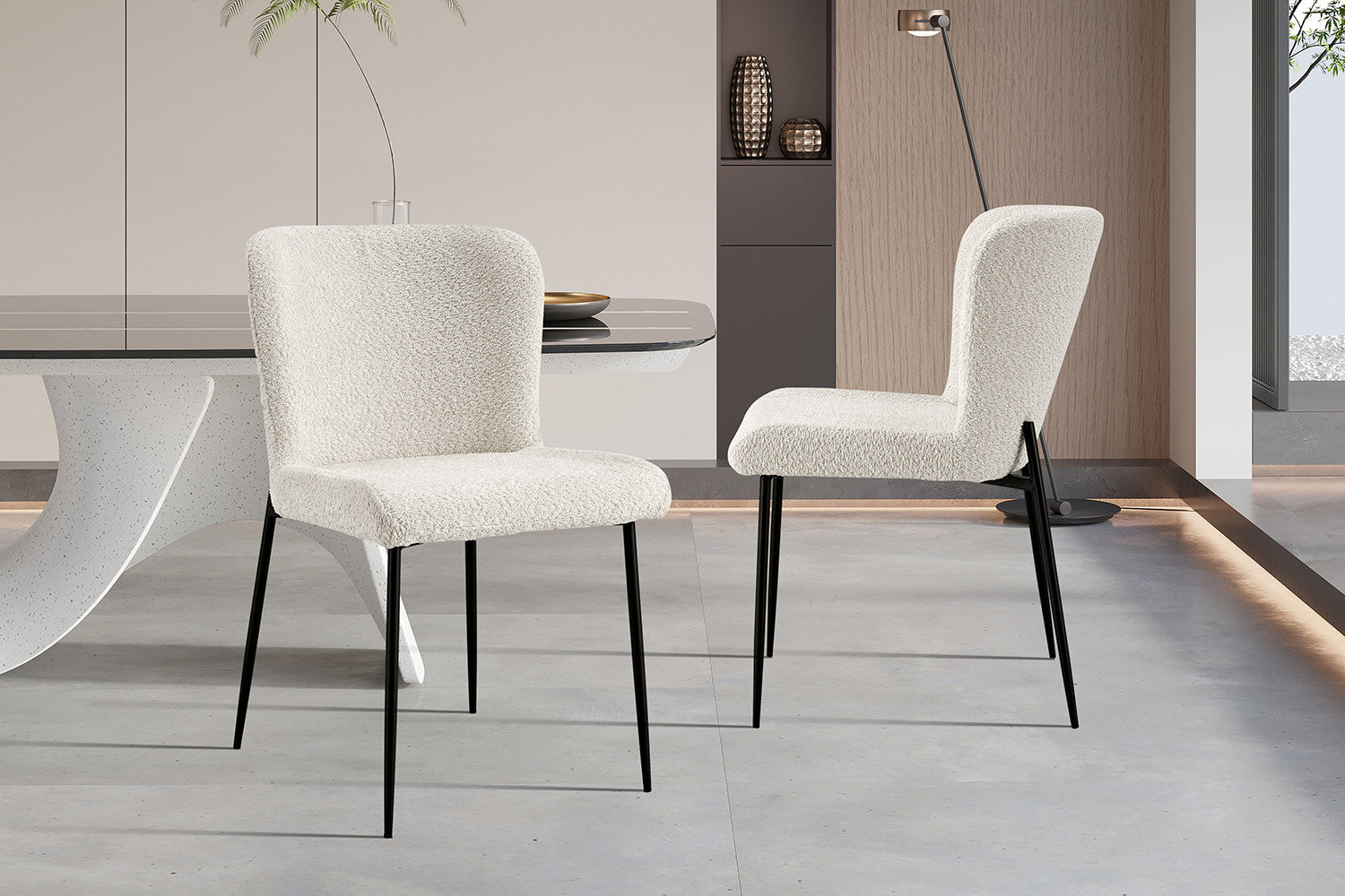 Stoel 'Lisa' Bouclé Ecru – Rousseau 9035-1