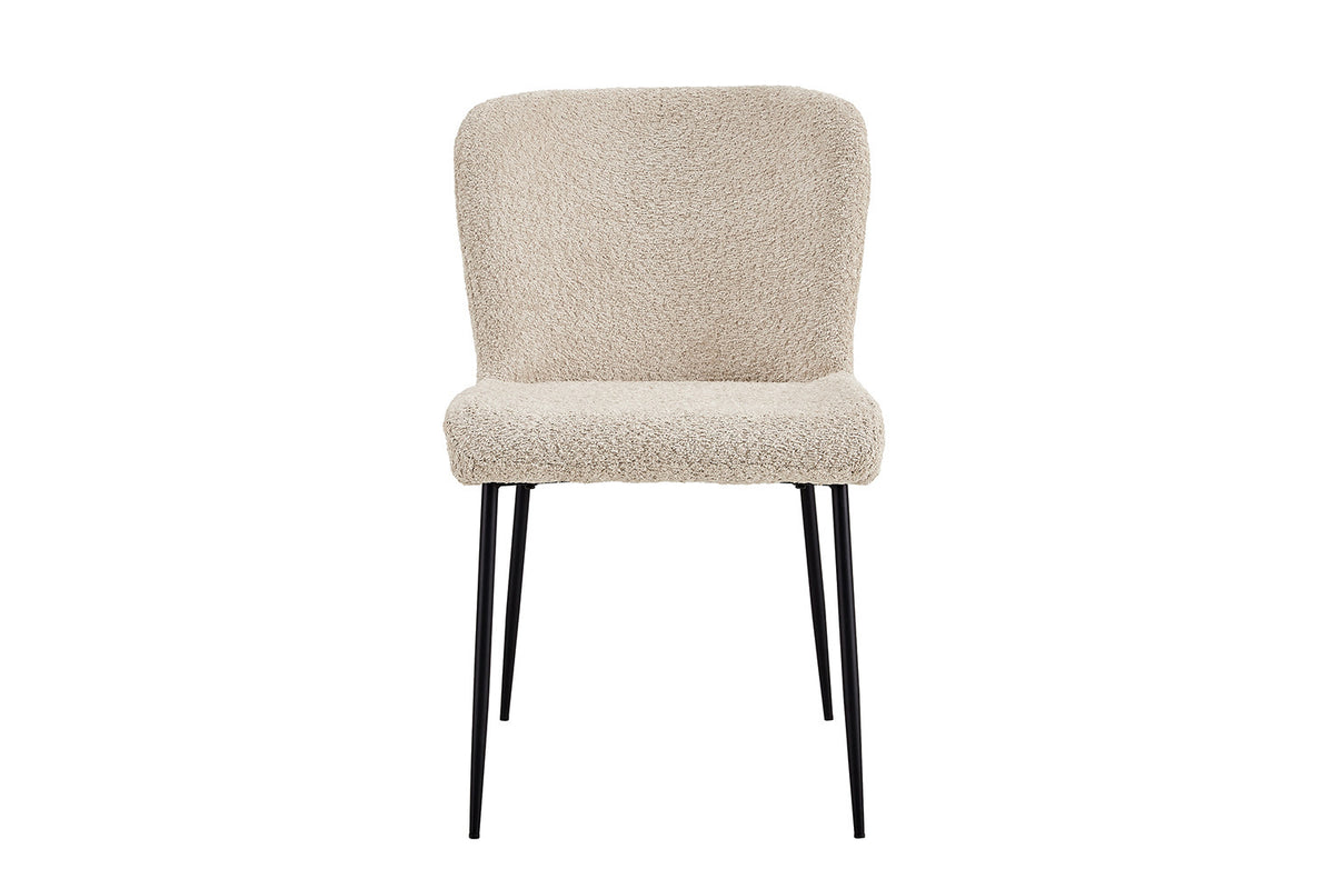 Stoel Lisa Bouclé Beige – aanzicht 3