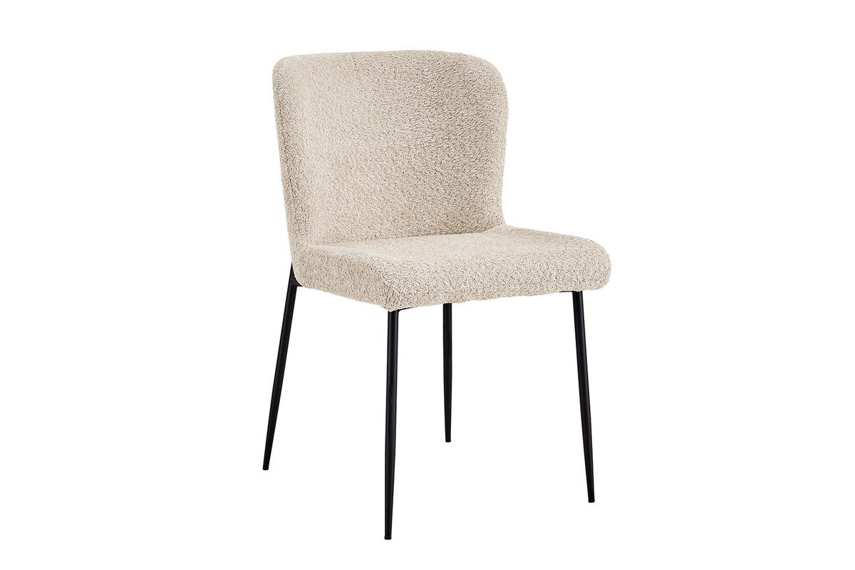 Stoel Lisa Bouclé Beige – aanzicht 4