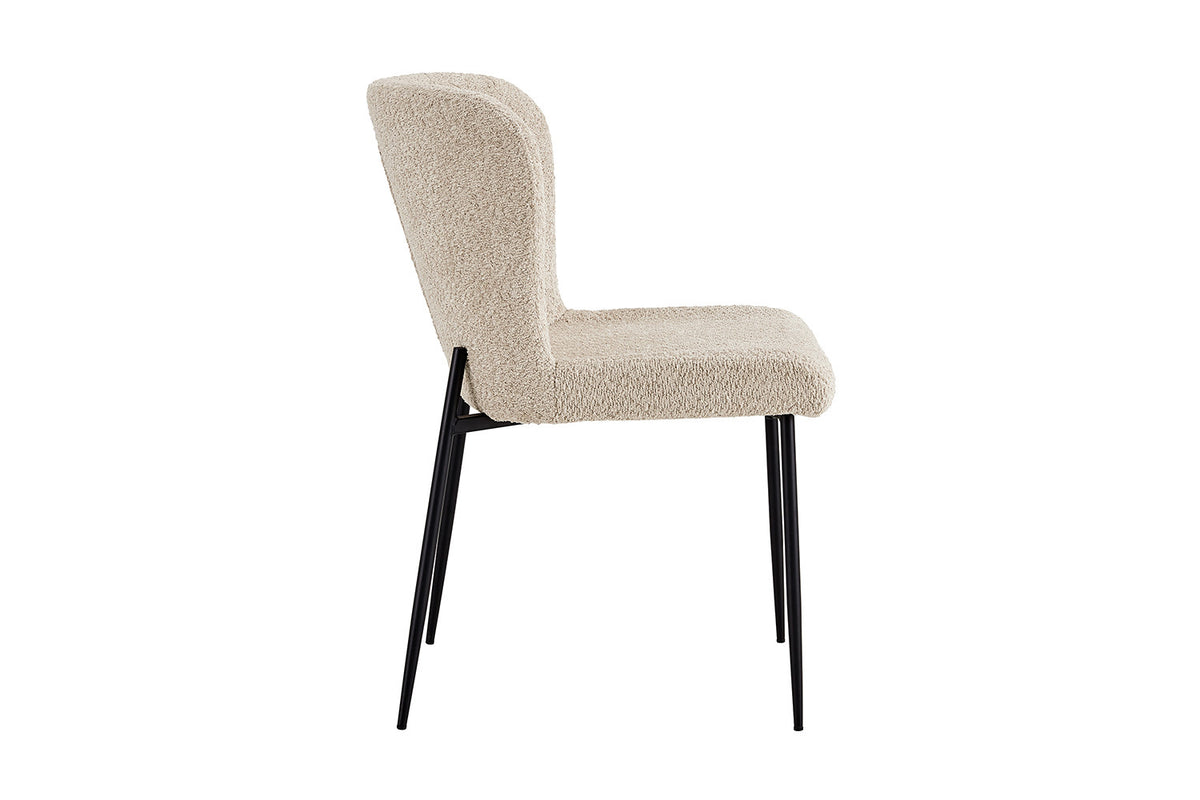 Stoel Lisa Bouclé Beige – aanzicht 5