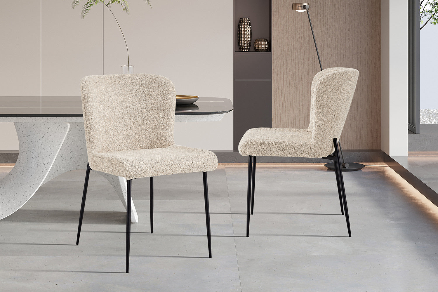 Stoel 'Lisa' Bouclé Beige – Rousseau 9035-2