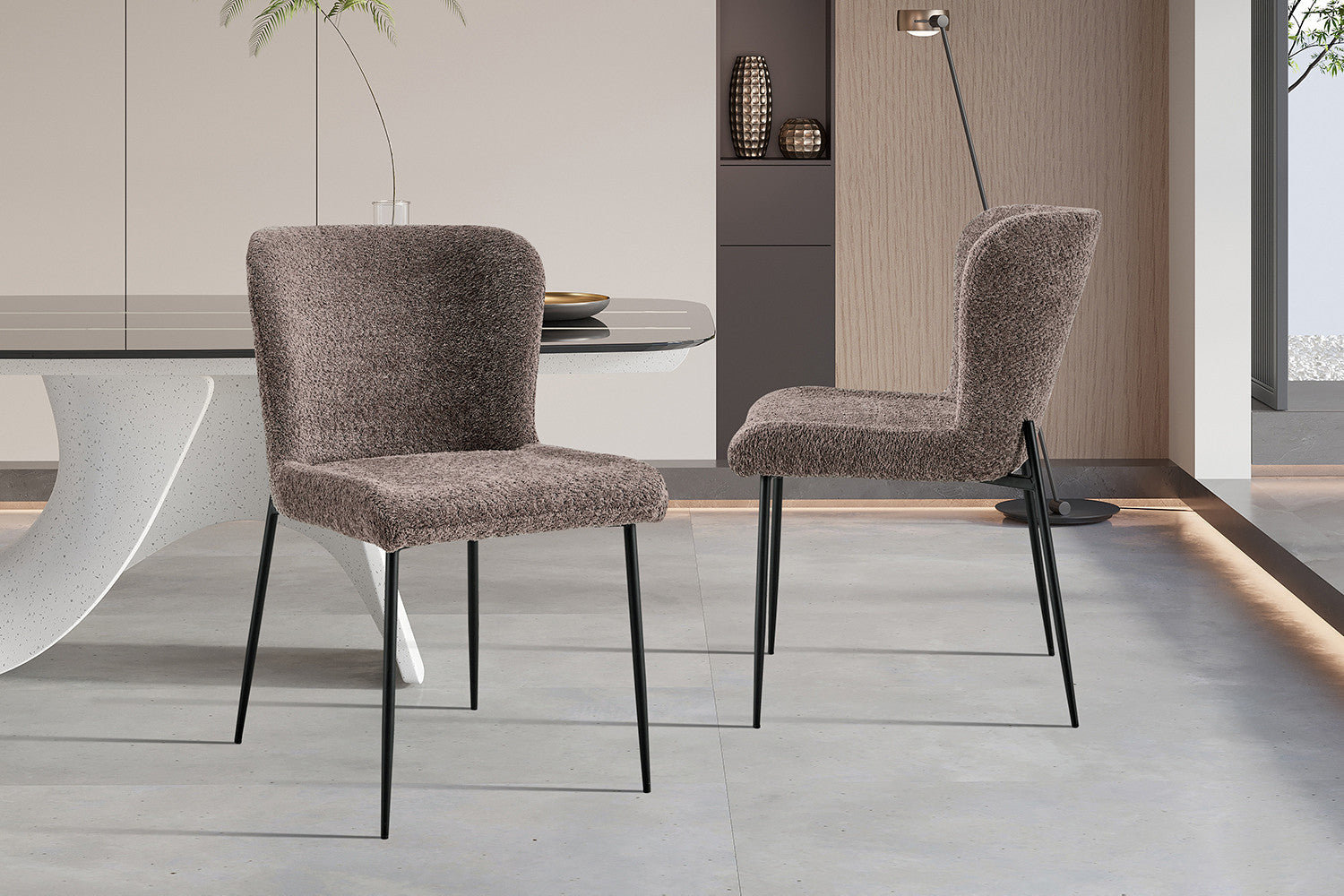 Stoel 'Lisa' Bouclé Zand – Rousseau 9035-3