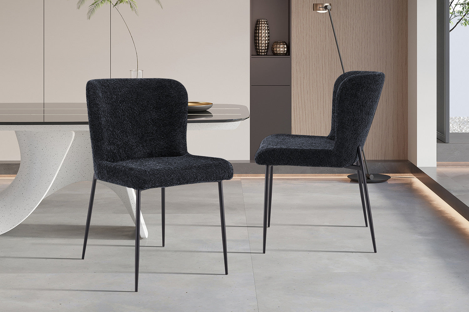 Stoel 'Lisa' Bouclé Donkergrijs – Rousseau 9035-6