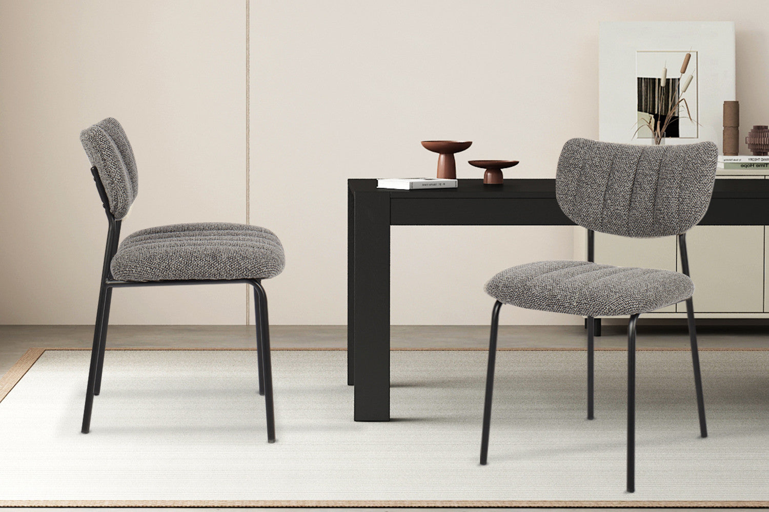 SALE - Stoel 'Antura' Stof Ote Lisa 456 Donkergrijs – Rousseau 9040-4