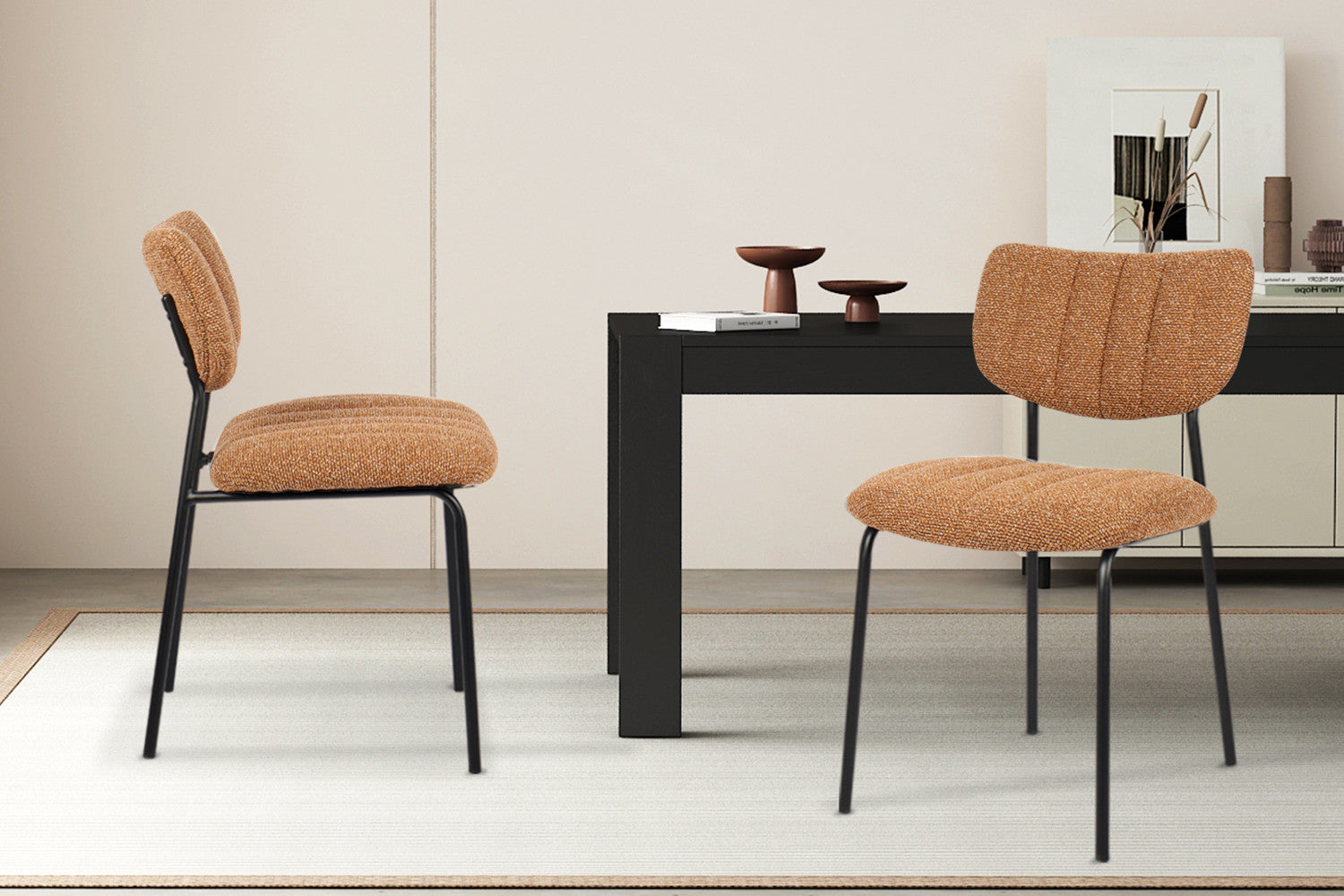 SALE - Stoel 'Antura' Stof Ote Lisa 251 Oranje – Rousseau 9040-6