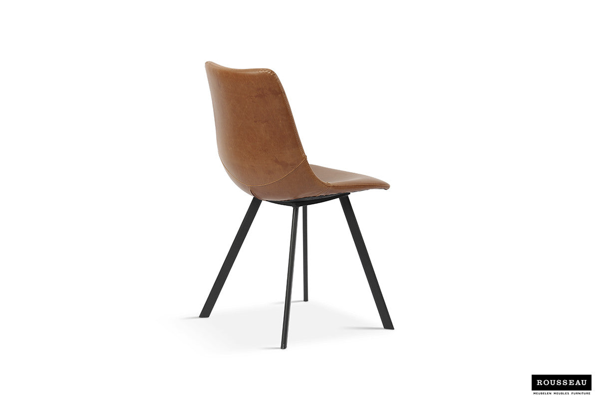 Stoel Oslo PU Cognac – aanzicht 4