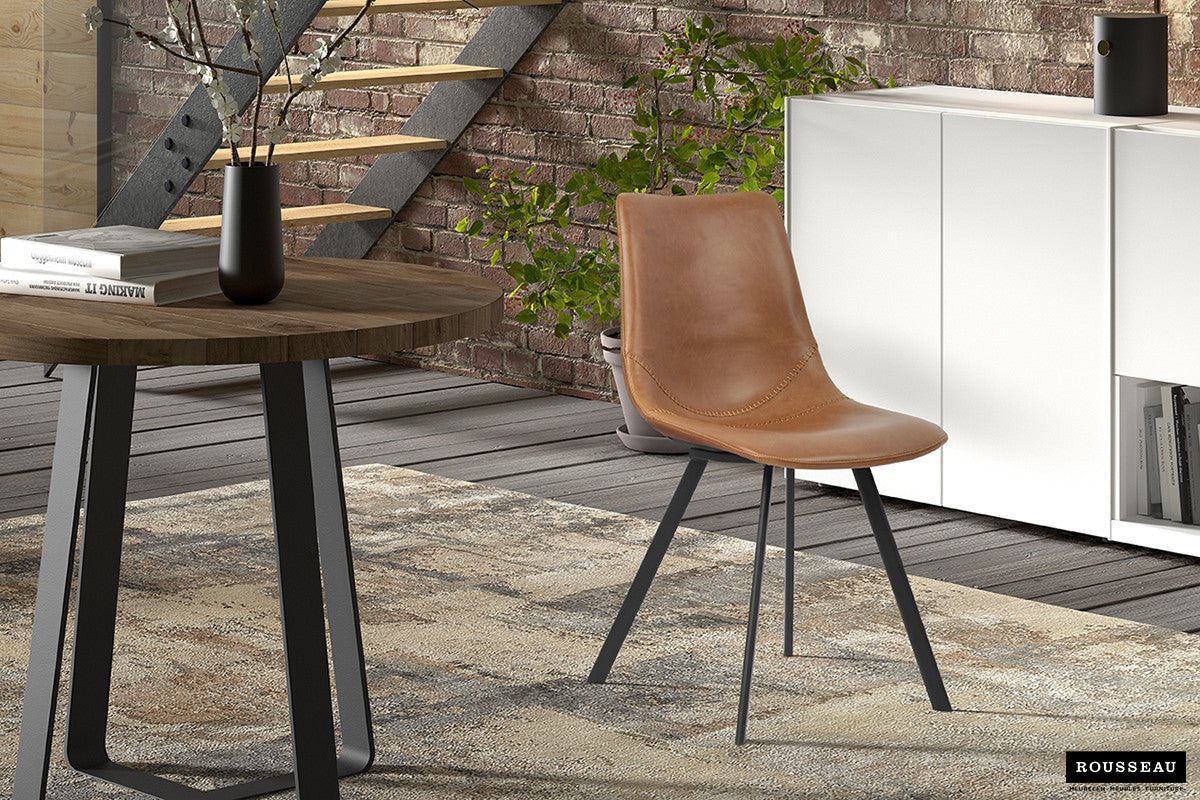 Stoel 'Oslo' PU Cognac – Rousseau 9085-5