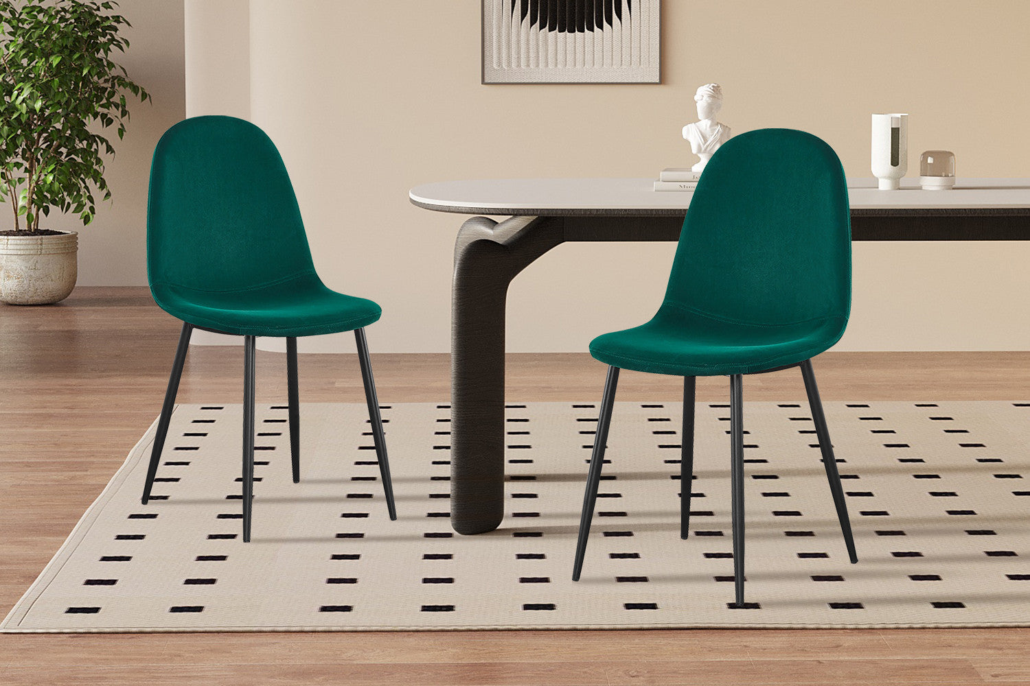 SALE - Stoel 'Boy' Fluweel Groen – Rousseau 9090-1