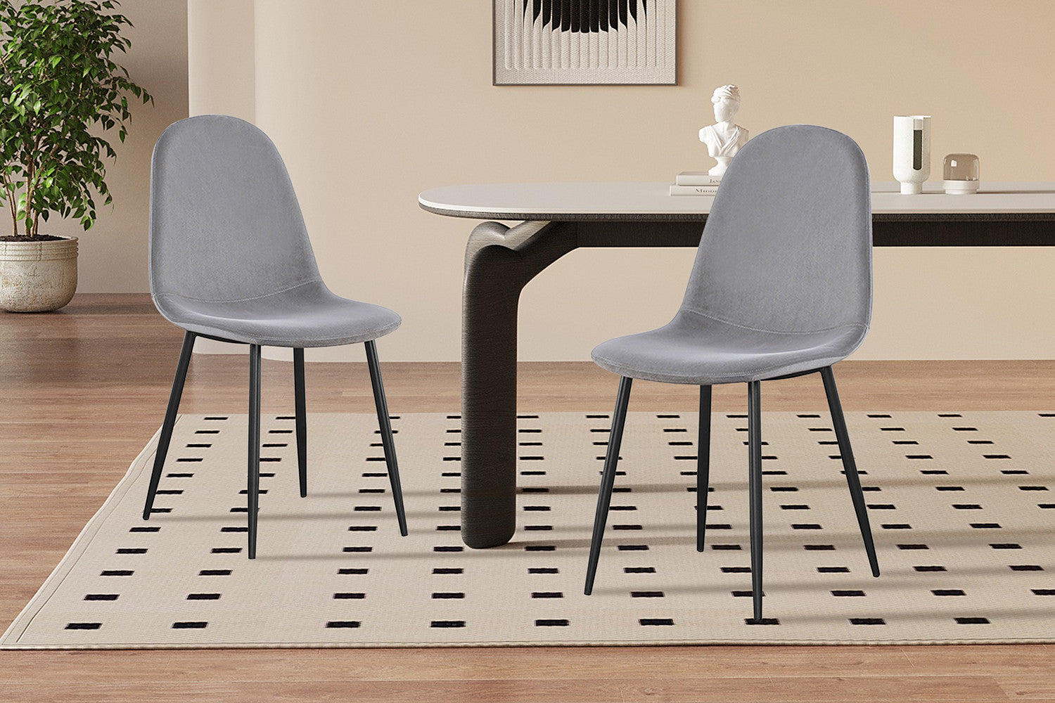 SALE - Stoel 'Boy' Fluweel Grijs – Rousseau 9090-3