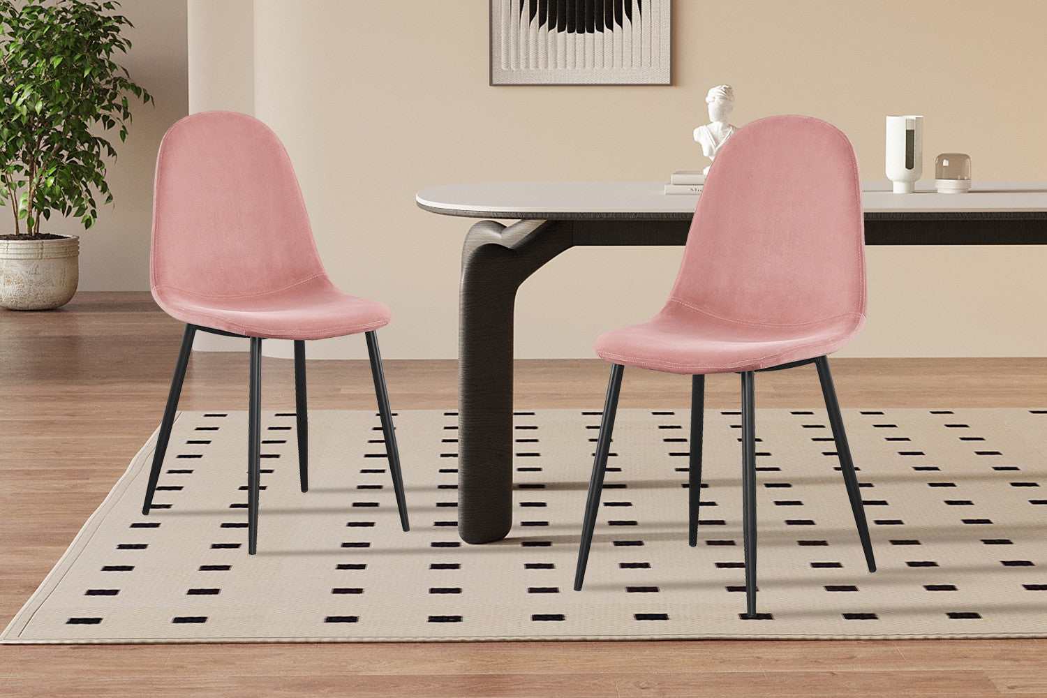 SALE - Stoel 'Boy' Fluweel Roze – Rousseau 9090-5