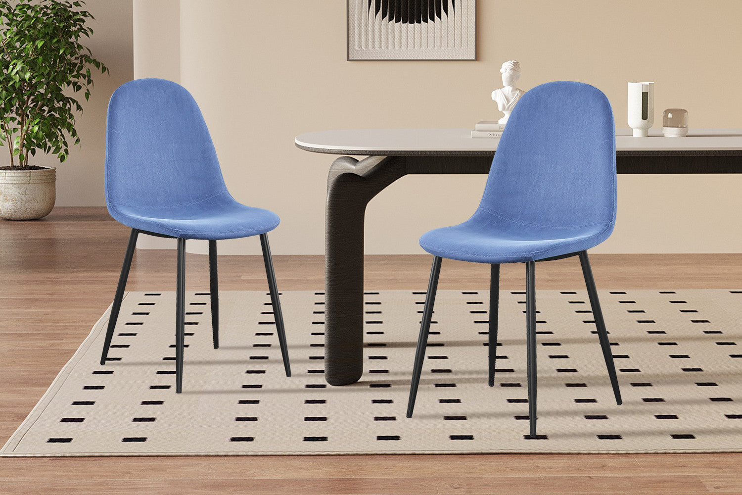 SALE - Stoel 'Boy' Fluweel Lichtblauw – Rousseau 9090-6