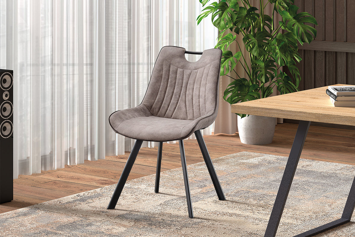 Stoel Pablo Micro fiber PU Grijs – aanzicht 2