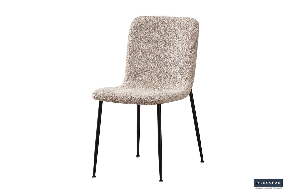 Stoel Alice Bouclé Beige – aanzicht 4