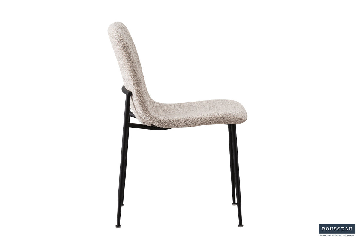 Stoel Alice Bouclé Beige – aanzicht 5