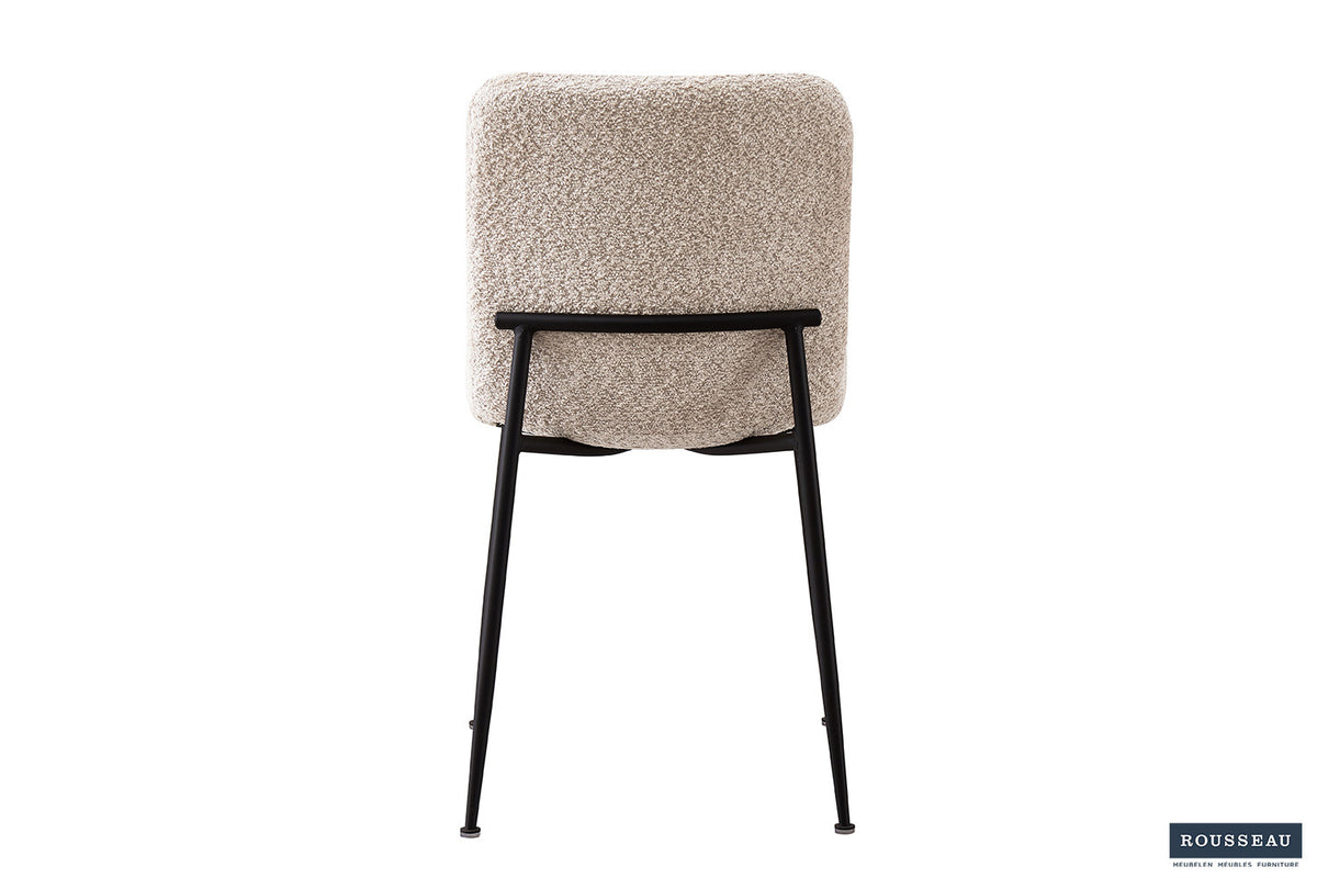 Stoel Alice Bouclé Beige – aanzicht 6