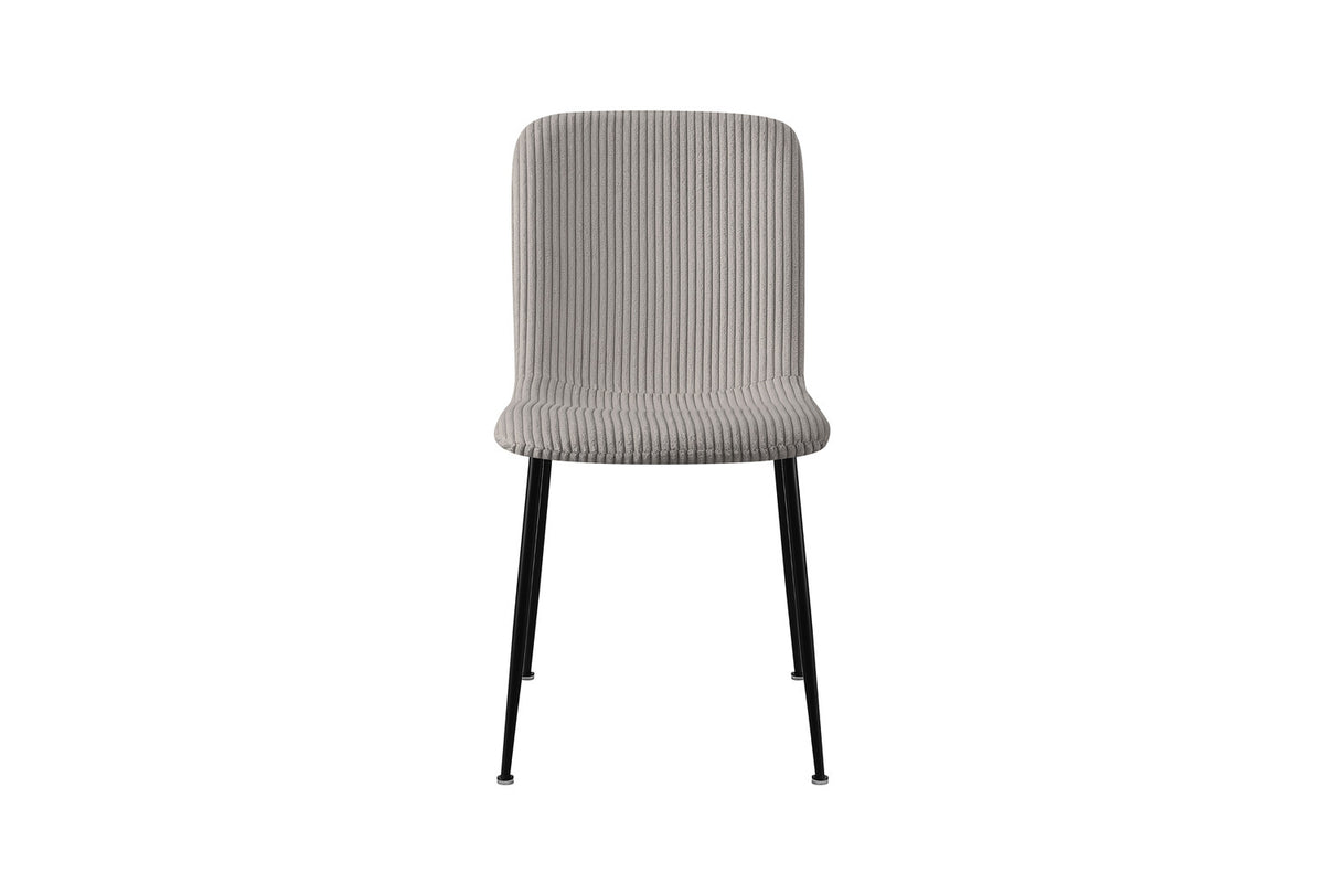Stoel Alice Corduroy Lichtgrijs – aanzicht 4