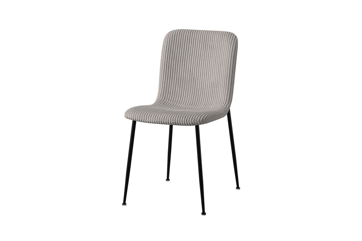 Stoel Alice Corduroy Lichtgrijs – aanzicht 5