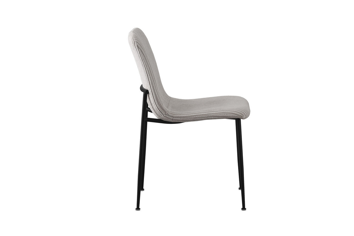 Stoel Alice Corduroy Lichtgrijs – aanzicht 6