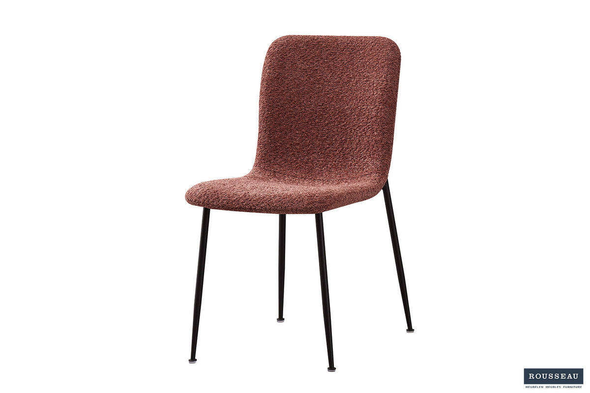 Stoel Alice Bouclé Roze – aanzicht 4