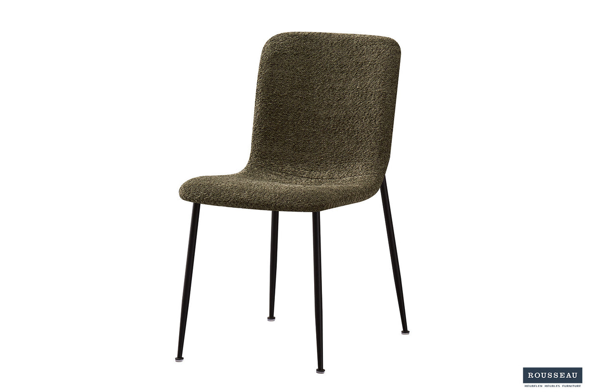 Stoel Alice Bouclé Groen – aanzicht 4
