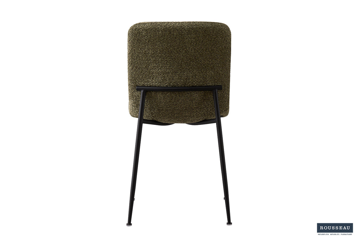 Stoel Alice Bouclé Groen – aanzicht 6