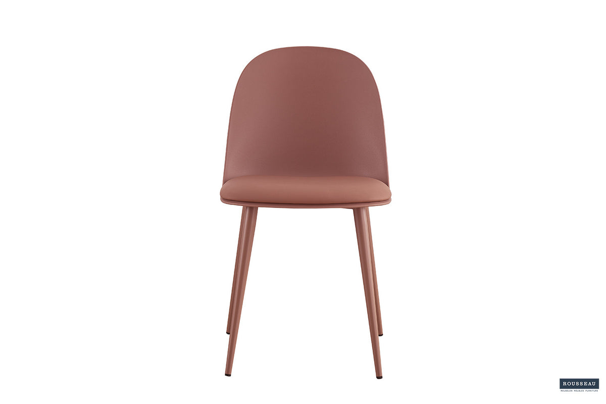 Stoel Jasmin Zitting PP kussen PU Terracotta – aanzicht 3
