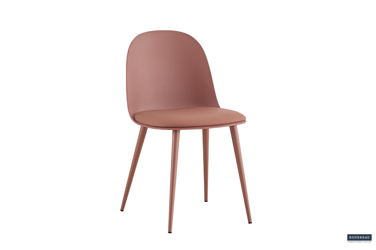 Stoel Jasmin Zitting PP kussen PU Terracotta – aanzicht 4