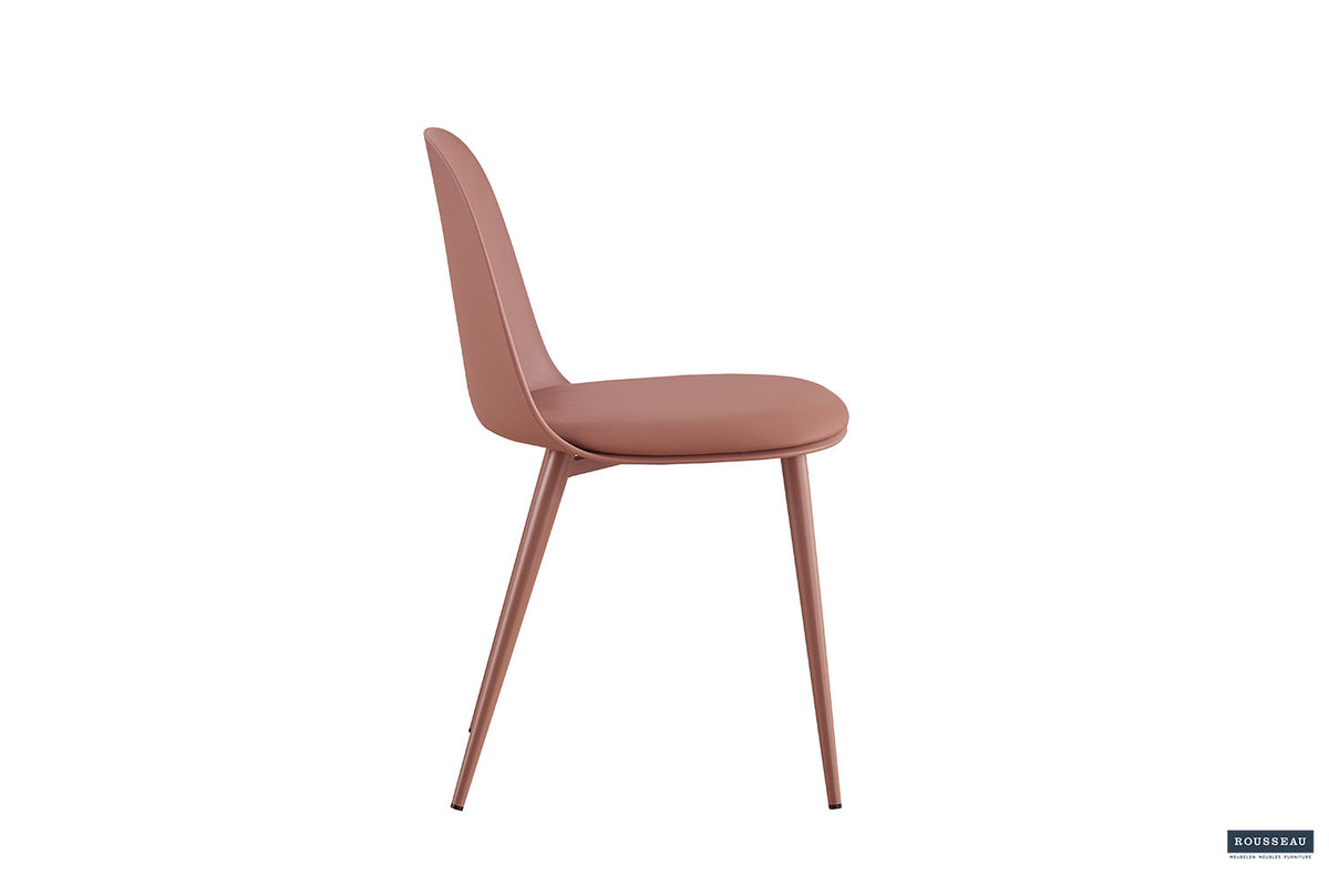 Stoel Jasmin Zitting PP kussen PU Terracotta – aanzicht 5