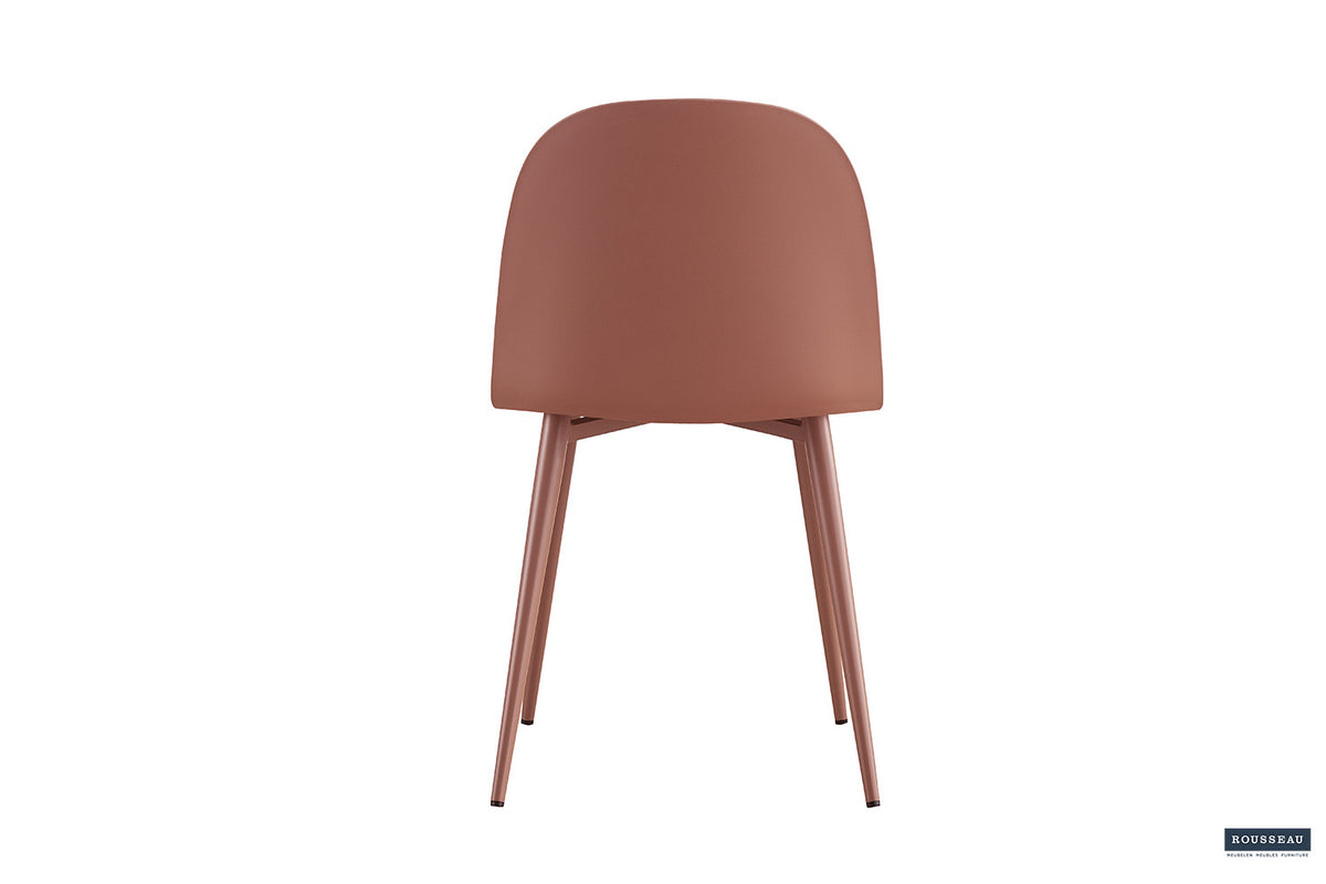 Stoel Jasmin Zitting PP kussen PU Terracotta – aanzicht 6