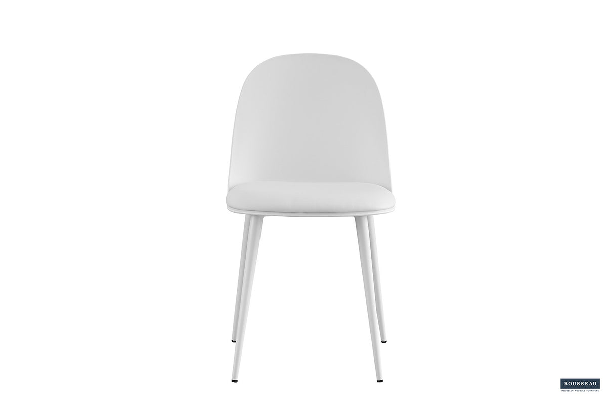 Stoel Jasmin Zitting PP kussen PU Wit – aanzicht 3