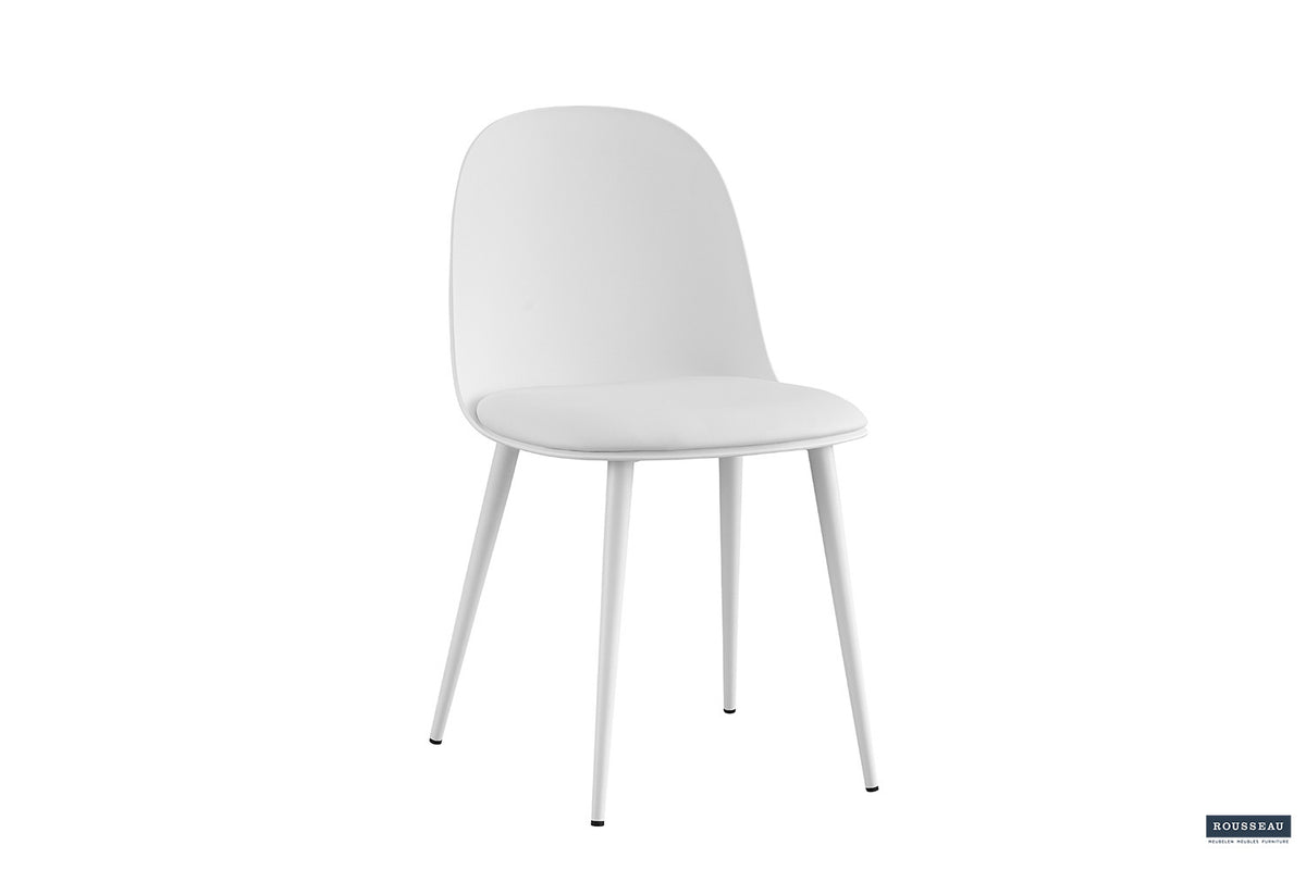 Stoel Jasmin Zitting PP kussen PU Wit – aanzicht 4