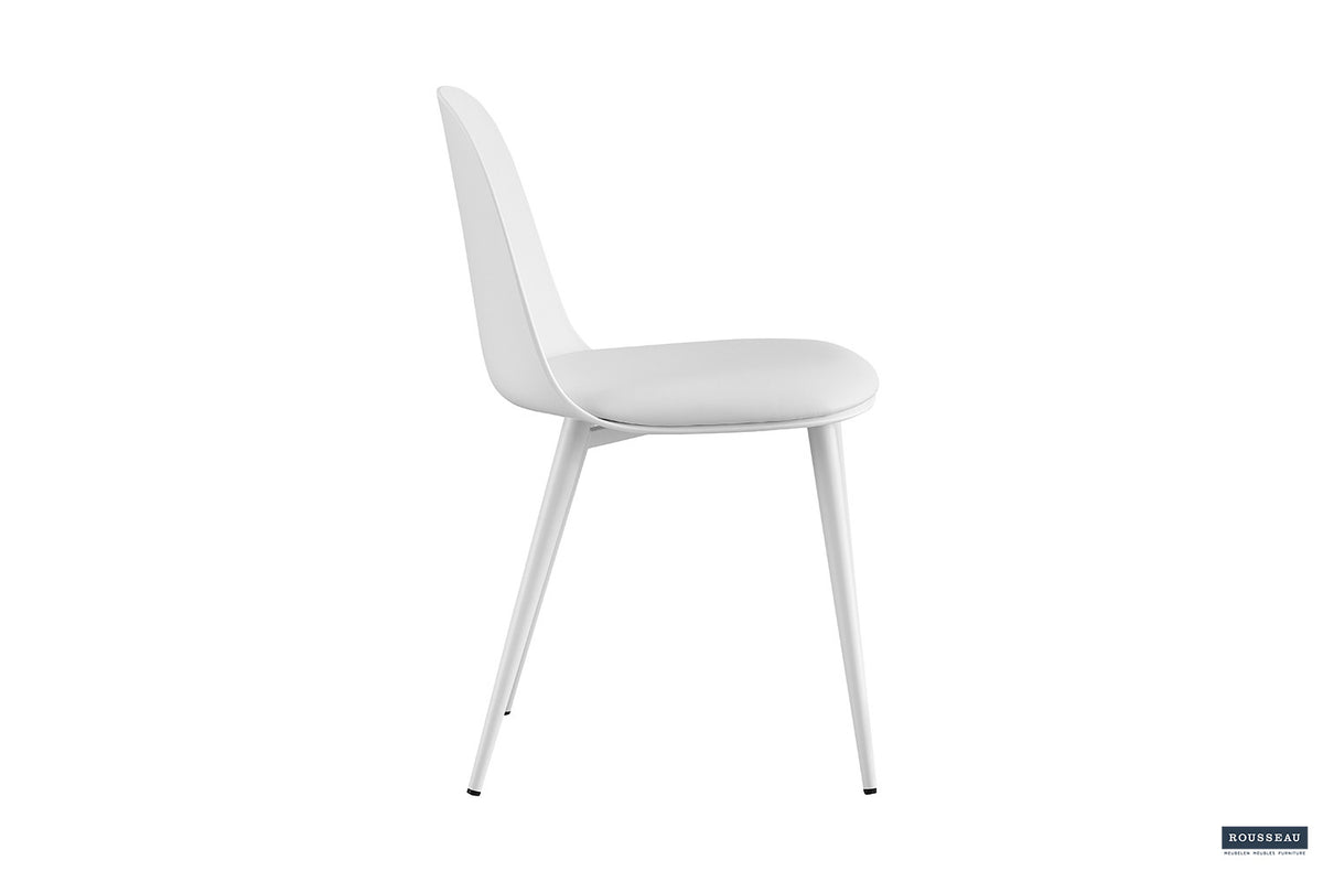 Stoel Jasmin Zitting PP kussen PU Wit – aanzicht 5