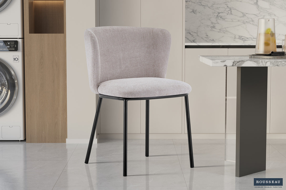 Stoel Arthur Stof Beige – aanzicht 2