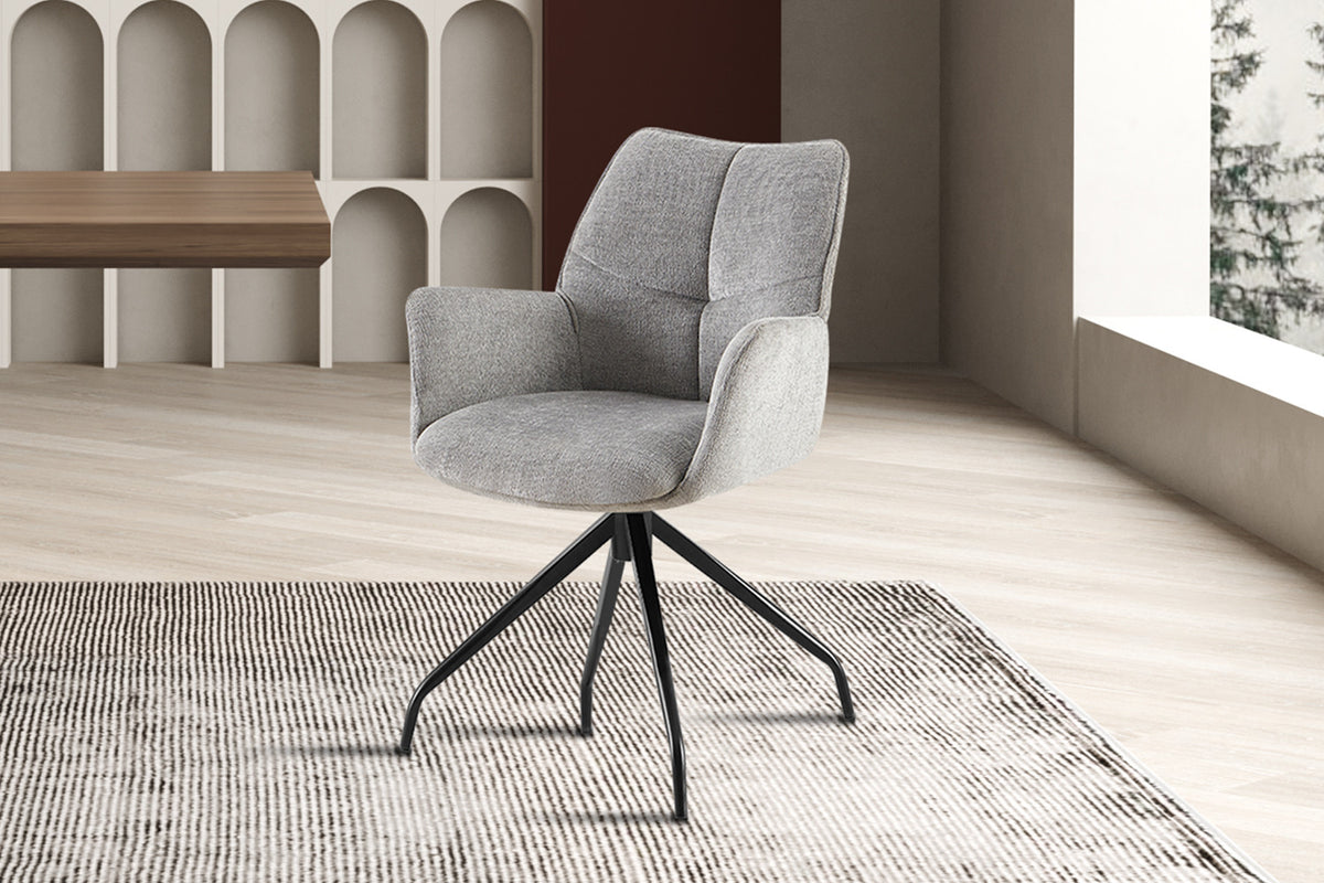 Stoel 'Lamor' Draaibaar tot 0 Stof Davis Perfect Harmony 85 Grijs - afbeelding 2