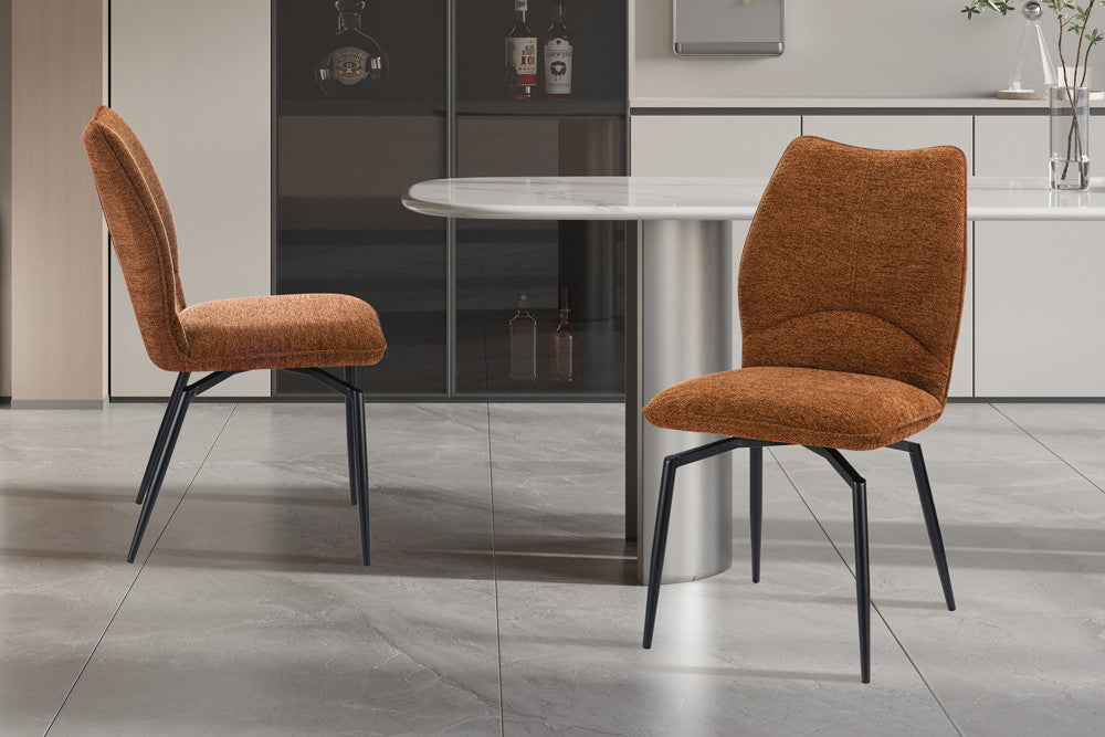 NEW - Stoel 'Lara' Draaibaar tot 0 Stof Ote Sea 500 Roest – Rousseau 9202-5