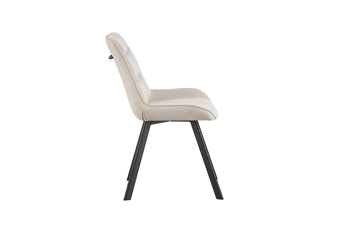 Stoel Amelie Corduroy Zand – aanzicht 6