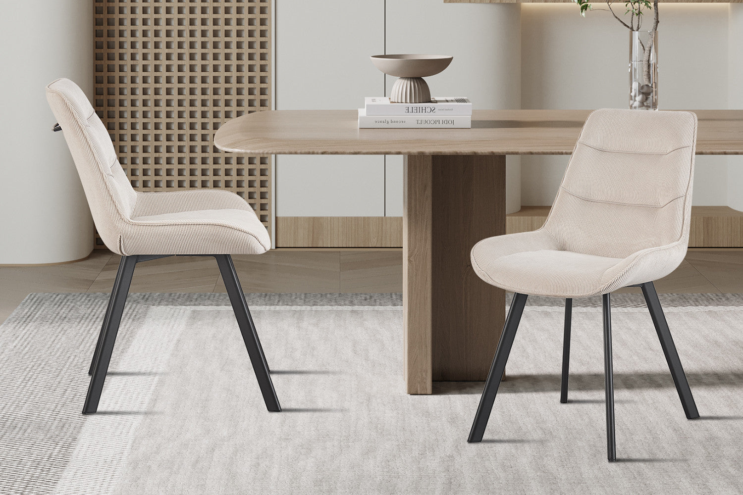 Stoel 'Amelie' Corduroy Zand – Rousseau 9210-11