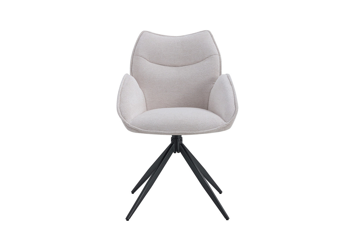 Stoel Mahi Draaibaar Stof Beige – aanzicht 4