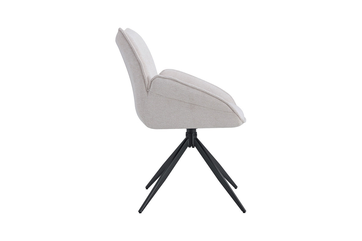 Stoel Mahi Draaibaar Stof Beige – aanzicht 6