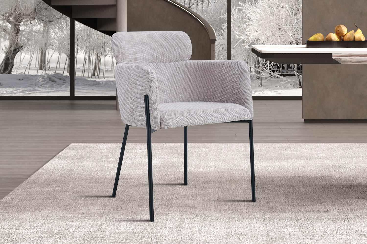 SALE - Stoel 'Naomi' Stof Beige - afbeelding 2