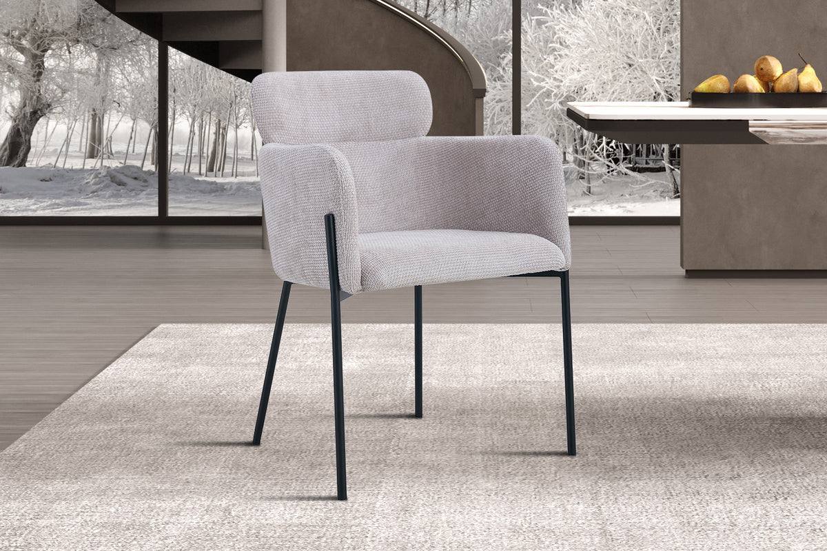 Stoel Naomi Stof Beige – aanzicht 2