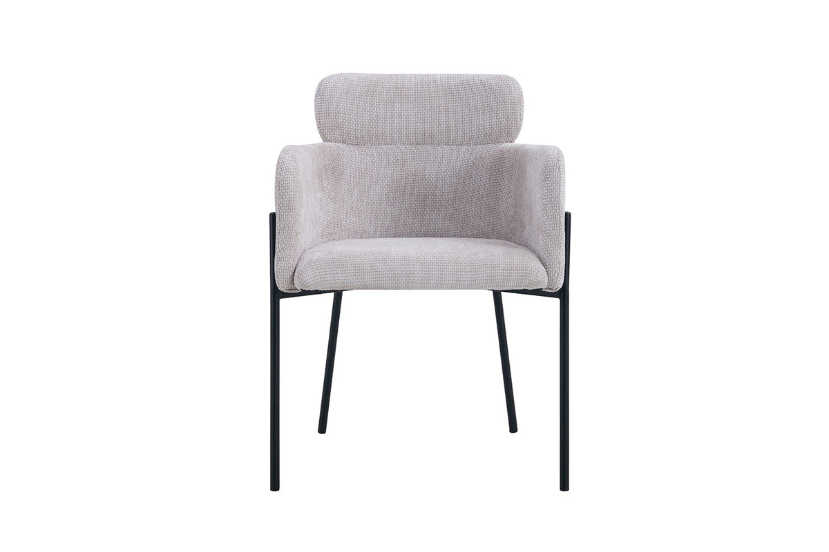 Stoel Naomi Stof Beige – aanzicht 4