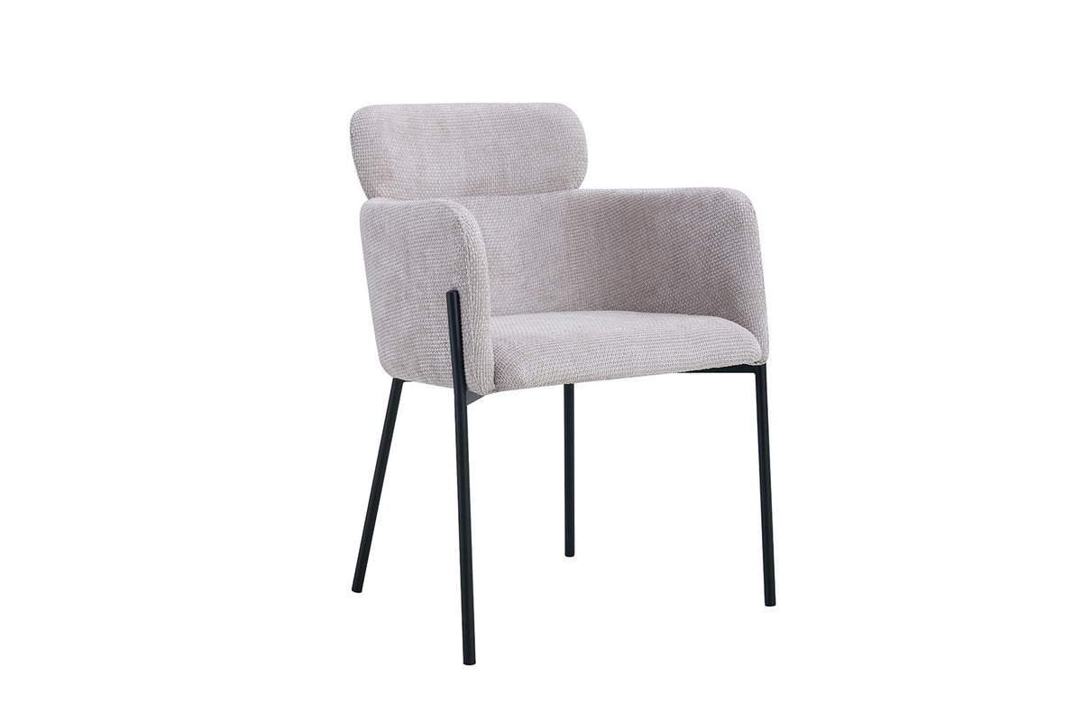 Stoel Naomi Stof Beige – aanzicht 5